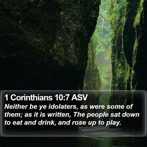 1 Corinthians 10:7 ASV Bible Verse Pictures