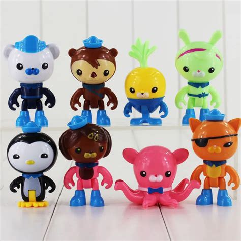 8Pcs/Set Octonauts figure toy peso captain Barnacles kwazii shellington ...