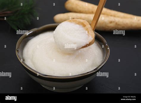 Tororo (Grated yam Stock Photo - Alamy