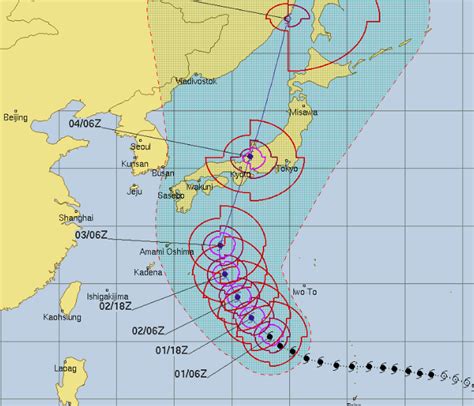 Japan Typhoon Map