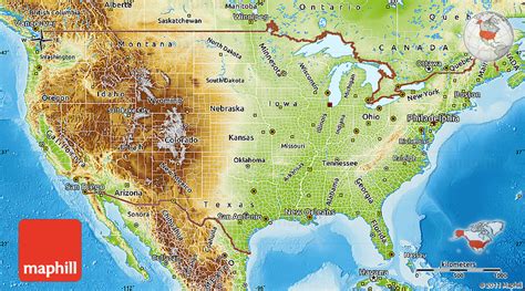 Physical Regions Of The United States Map - Map