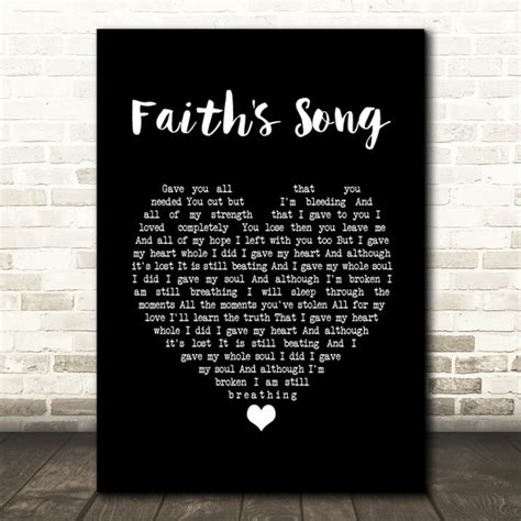 Amy Wadge Faith's Song Script Heart Song Lyric Print - SongLyricPrints ...