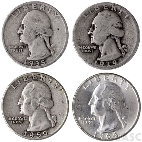 90% Silver Washington Quarters ($1 FV, Circulated) l BGASC™