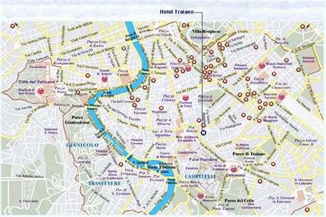 HOTEL TRAIANO LOCATION ROME MAP - ROME ITALY