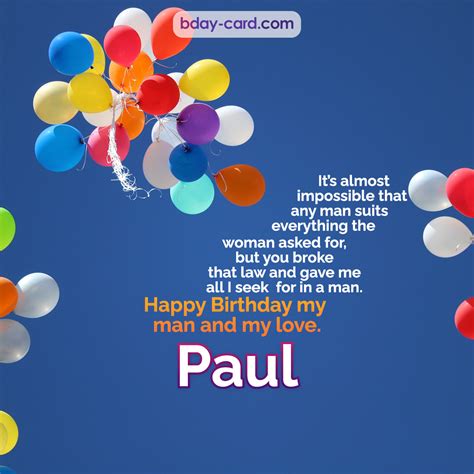 Birthday images for Paul 💐 — Free happy bday pictures and photos | BDay ...