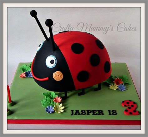 Gaston the Ladybird | 3rd birthday cakes, Ben and holly cake, Ladybird cake