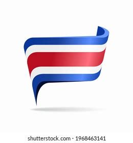 Costa Rican Flag Map Pointer Layout Stock Vector (Royalty Free ...