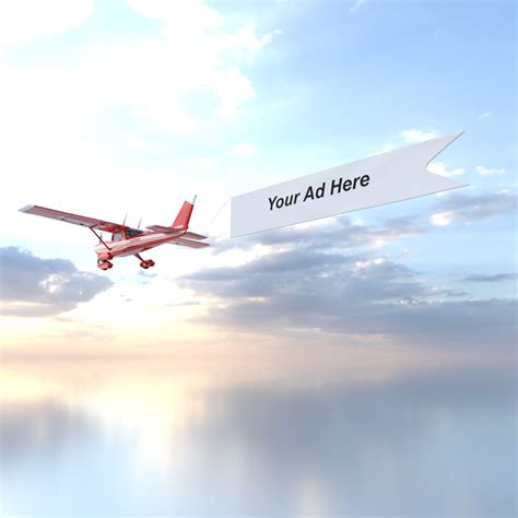 Airplane Banner Advert 3D Model - TurboSquid 2033639