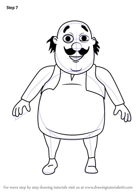 Learn How to Draw Motu from Motu Patlu (Motu Patlu) Step by Step ...