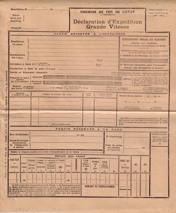 1922 : chemins de fer de l'Etat : grande vitesse