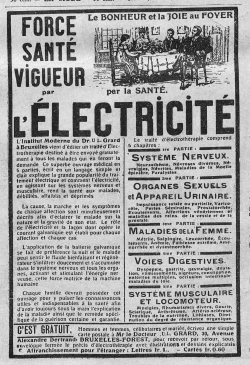 1920 : électricité (une page d'histoire) 