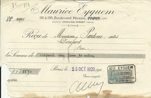 1920 : bougies Eyquem