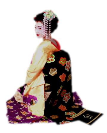 femme japonaise agenouillée