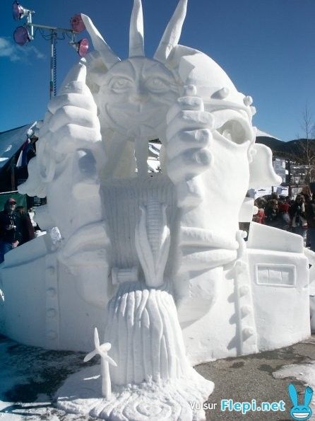 sculture sur glace