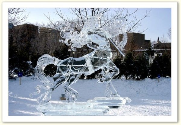 sculture sur glace