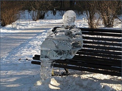 sculture sur glace