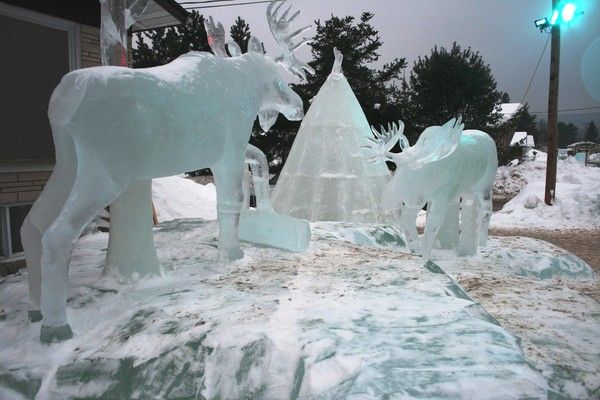 sculture sur glace