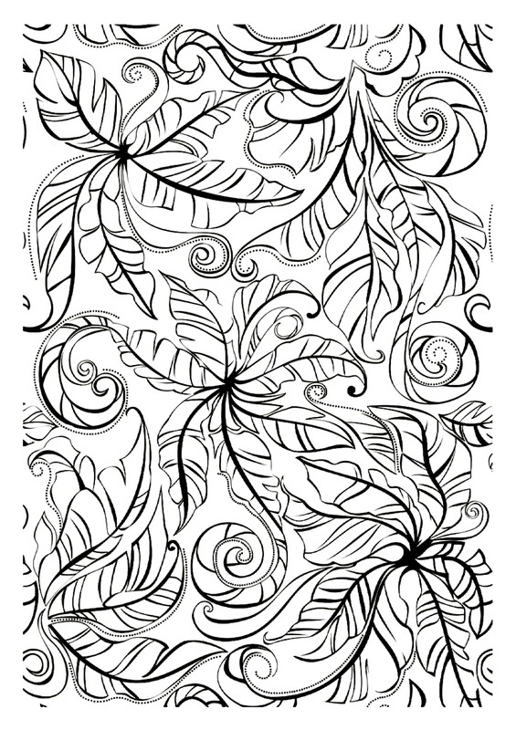 coloriage feuilles 