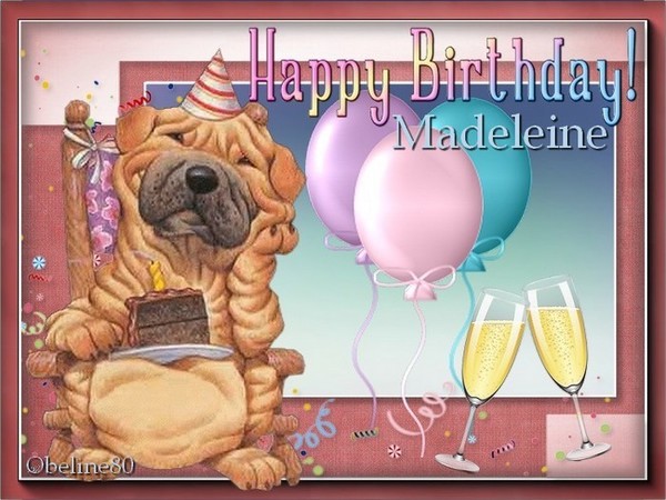 Joyeux anniversaire Madeleine