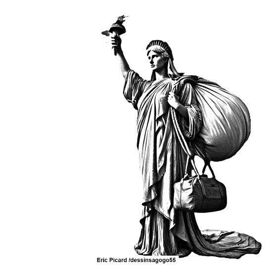 La statue en liberté