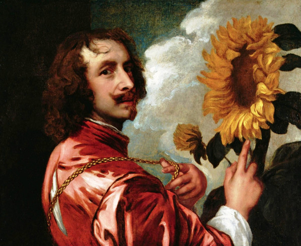 Antoine van Dyck : Autoportrait au tournesol 