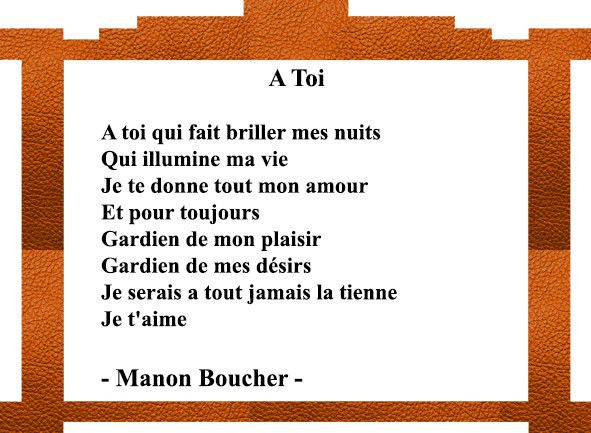 Love*** texte : "A toi" de Manon Boucher  (9)