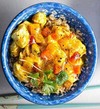 Agneau à l'ananas, curry et coco