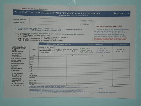 FICHE POUR CALCULER LES IMPOTS