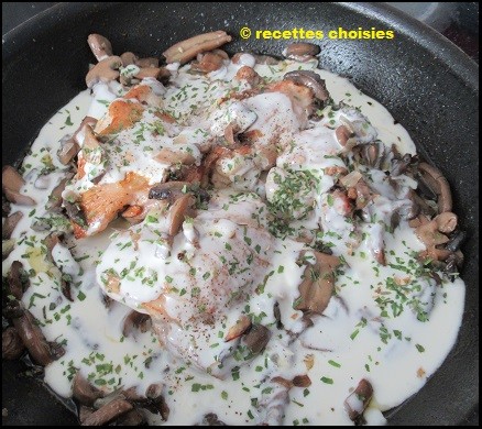 Hauts de poulet aux champignons ( 4/5 )