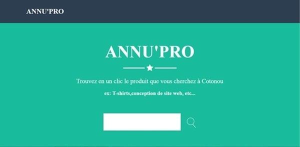 annu'pro, le nouveau moteur de recherche locale Béninois ^_^