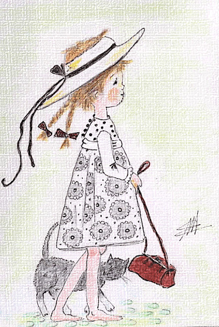 La fille et son chat…