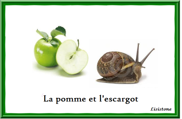 POEME : LA POMME ET L'ESCARGOT - CHARLES MESSAGER