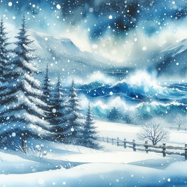 ❄️Fond pour créa hiver, neige / Winter background ❄️