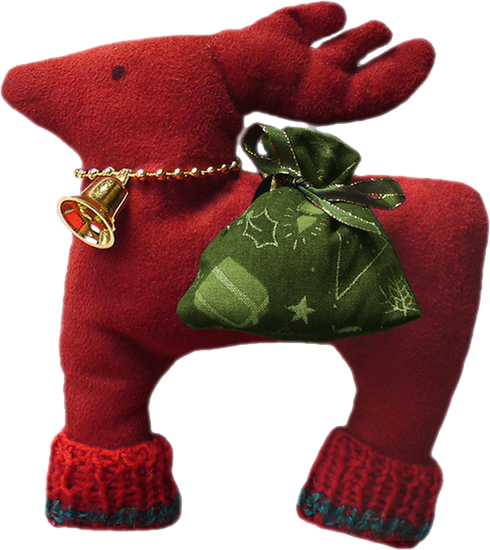 Tube Noël, peluche png, renne - Christmas reindeer png