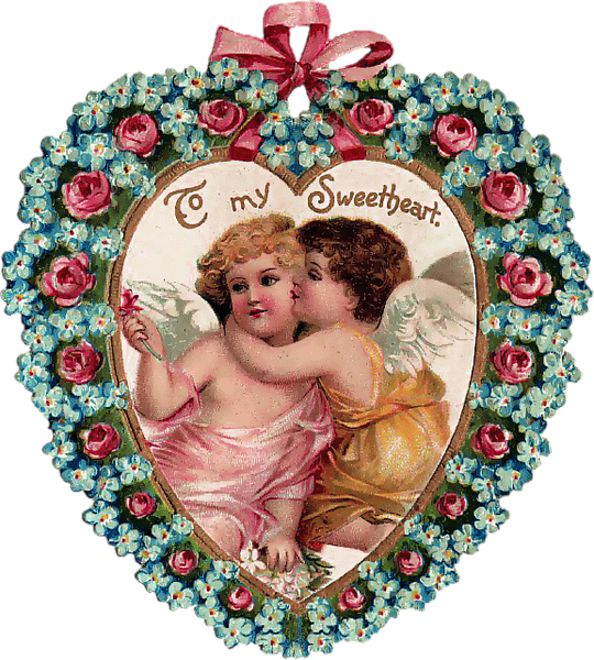 St Valentin : coeur vintage png - Valentine's day : heart