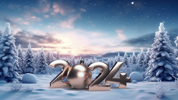 ❄️ Fond d'écran Bonne Année 2024 - New Year wallpaper