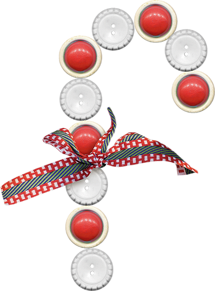 Tube déco de Noël, boutons - Christmas, candy cane png