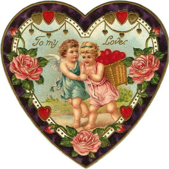 Coeur vintage St Valentin - Vintage heart png - Corazón