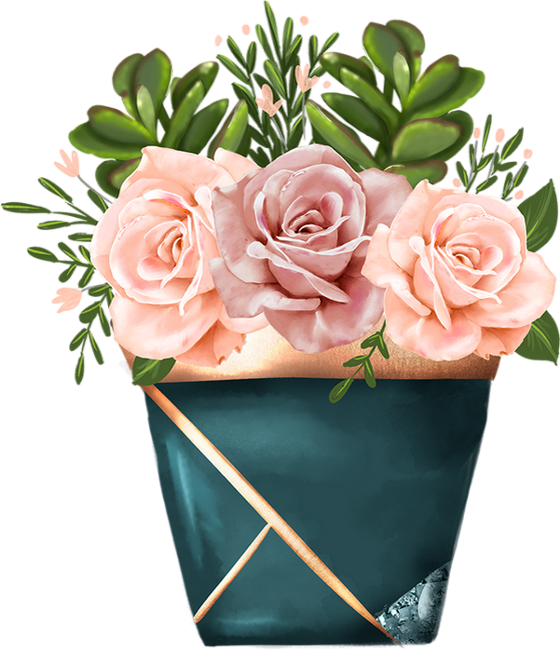 Tube fleurs png, pot de fleurs, déco - Flowers clipart png