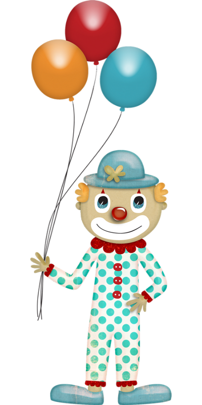 Clown png, ballons, tube anniversaire - Pagliaccio png