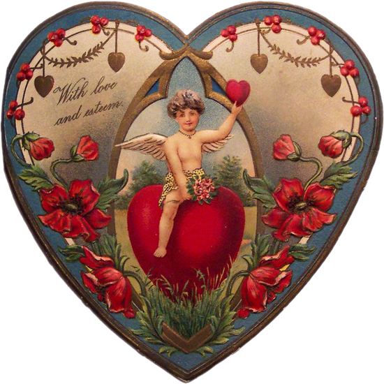 St Valentin : coeur png - Valentine's day : vintage heart 