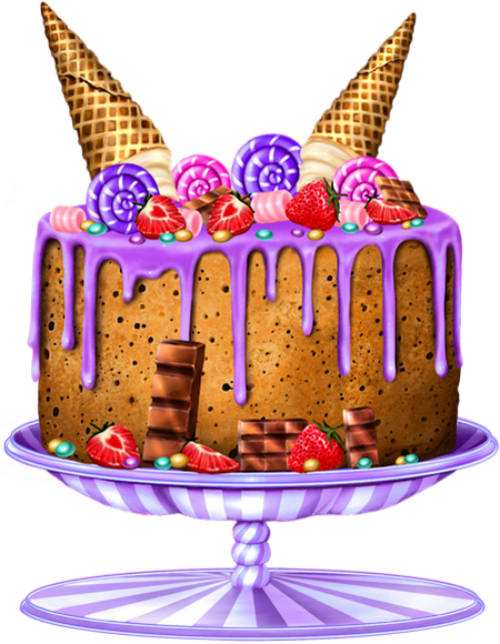 Tube gâteau png, dessin / Cake png, sweet food clipart