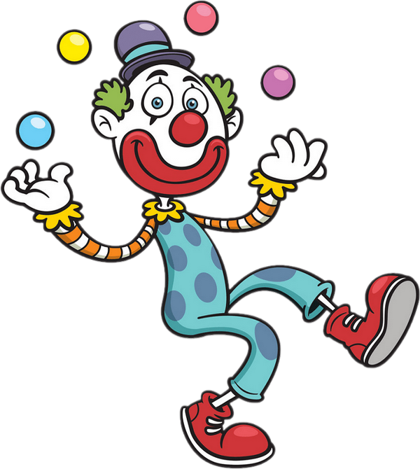 Tube clown png, dessin, pitre, bouffon / Buffoon clipart