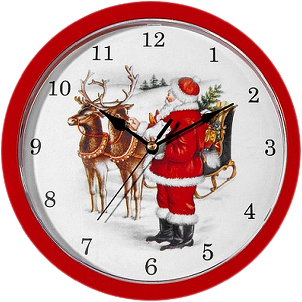 Horloge de Noël png, tube - Christmas clock png, Santa