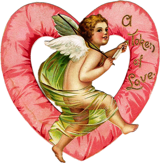 Coeur vintage St Valentin - Heart png : february 14th