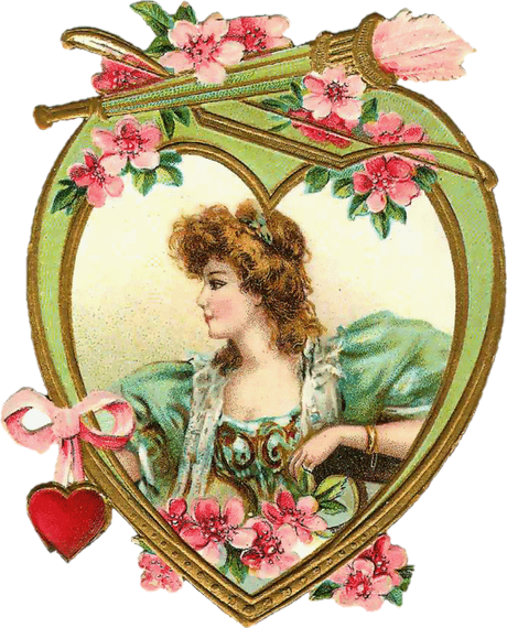 Illustration vintage : coeur - Corazón - Vintage Heart png 