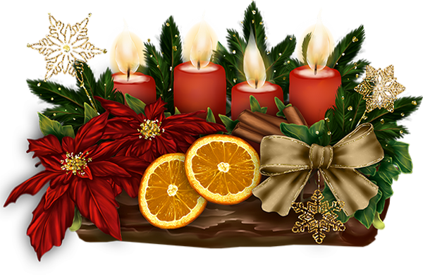 ❄️ Tube Noël, bougies png / Christmas candles clipart ❄️