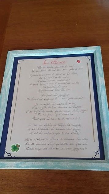 UN TEXTE ENCADRE FAIT POUR UNE COMMANDE