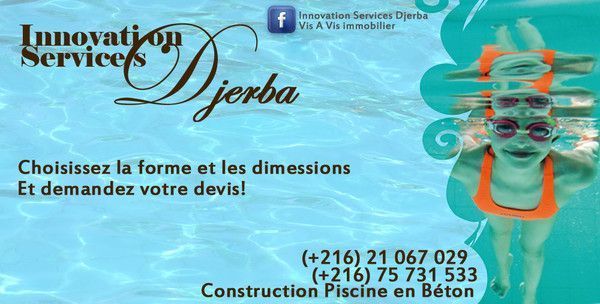 Construction de piscines en béton à Djerba 