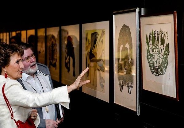 Pieter et Margriet à une expo